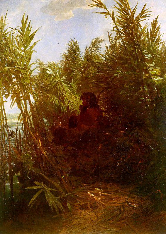 Arnold Bocklin Pan Amongst the Reeds